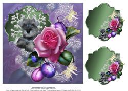 Sugar Plum Schnauzer Topper and Gift Tags