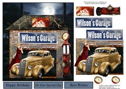 Wilsons Gatsby Gas Station with Decoupage