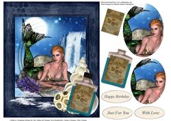 Ocean Potion Mermaid Topper with Pyramid Layers