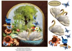 Spring Country Scenic Topper with Decoupage