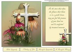 Gentle Breeze Sympathy Topper, Insert and Verse