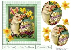 Easter Bunny Greetings Topper with Layers