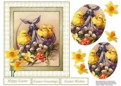Easter Chicks and Daffodils Topper with Layers