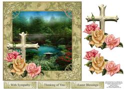 Serenity Garden Card Topper with Decoupage