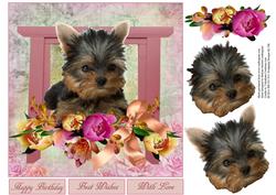 Doggie in the Window Topper with Decoupage