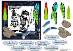 Catch of the Day Fishing Topper with Decoupage