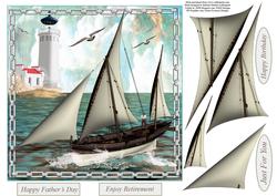 Sail Away Card Topper with Decoupage