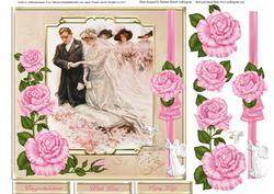 With This Ring Wedding Topper with Decoupage