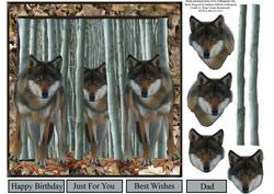 Forrest of Wolves Topper with Decoupage