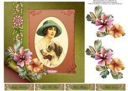 Ladies in Hats Two Topper with Decoupage