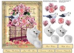 Little Curious Kitten Topper with Decoupage