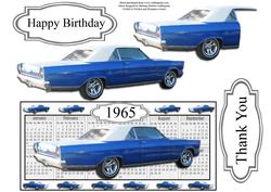 1965 Ford Car with Calendar Topper and Decoupage