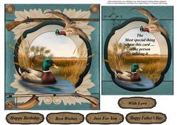 Fall Hunters Scene Topper with Insert and Verse