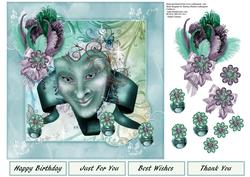 Masked Music Topper with Decoupage