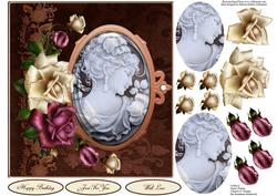 Antique Cameo Rose Topper with Layers