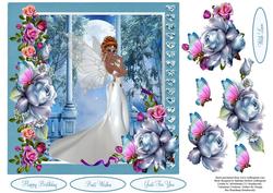 Moonlight Rose Angel Topper with Decoupage