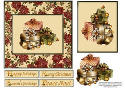 Holiday Gifts Topper with Decoupage