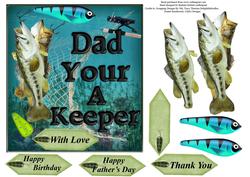 Keeping Dad Topper with Decoupage
