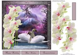 Misty Mountains Topper with Decoupage