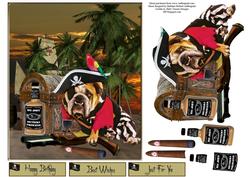 Protecting the Loot Bulldog Pirate Topper
