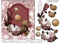 Timeless Teddy Topper with Decoupage