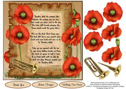 Where Poppies Grow Remembrance Topper
