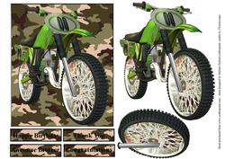 Motor Cross Camouflage Topper with Decoupage