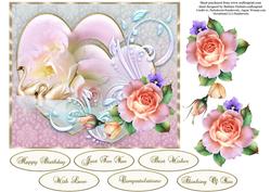 Hearts of Love Topper with Decoupage