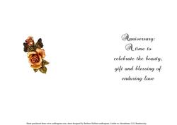 50 Golden Years Anniversary Insert and Verse