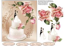 Wedding Card Topper with Decoupage