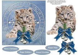 Let It Snow Lepard Topper with Decoupage