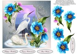 Paradise Scenic View Topper with Decoupage