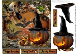 Spooktacular Halloween Topper with Decoupage