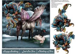 Night Sparkles Topper with Decoupage
