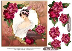 Rose Romance Topper with Decoupage