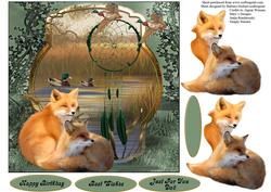 Fox Dream Catcher Topper with Decoupage