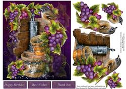 Nature's Bounty Fountain Topper with Decoupage