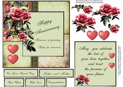 Happy Anniversary Vintage Topper Set