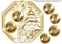 Golden Christmas Shaped Topper with Layers