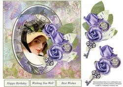 Flower Lady Topper with Decoupage