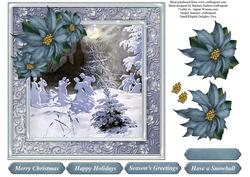 A Snowball Card Topper with Decoupage