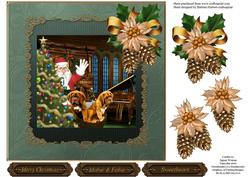 Christmas Morning Surprise Topper with Decoupage