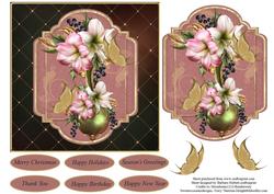 Amaryllis Flower Topper with Layers