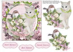 Spring Flowers and Friends Topper with Decoupage