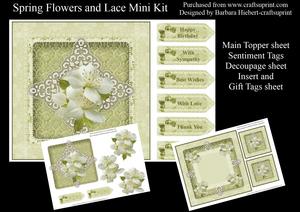 Spring Flowers and Lace Mini Kit