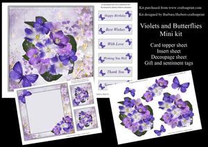 Violets and Butterflies Mini Kit