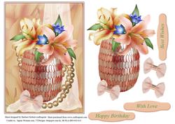 Forever More Lilies Topper with Decoupage