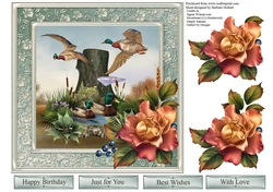 Peaceful Pond Life Topper with Decoupage