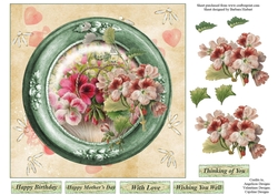 Circle of Flowers Topper with Decoupage