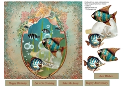 Beach Vacation Topper with Decoupage